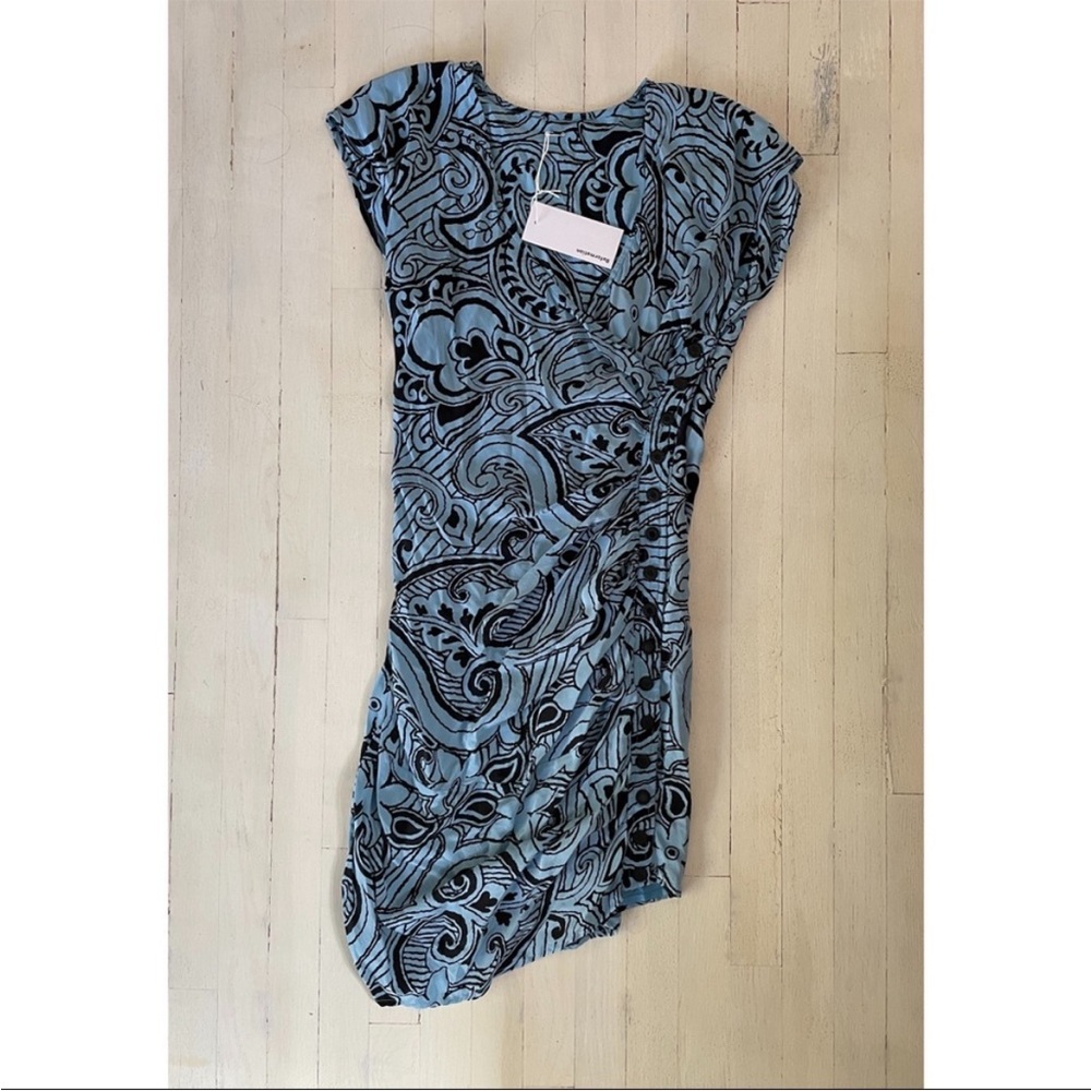 Reformation Vintage Blue Paisley Dress